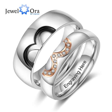 Anillos De Compromiso personalizados para hombres y mujeres, anillos ...