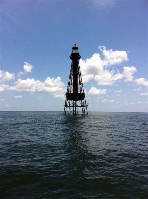 Ship Shoal Light House, built in 1859. In the Gulf of Mexico, 35 miles ...