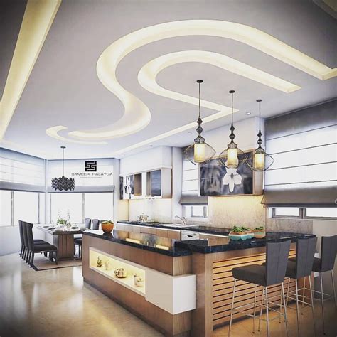 25 Gorgeous Kitchens Designs With Gypsum False Ceiling & lights - Decor ...