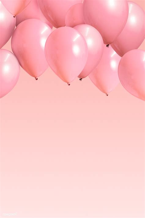 Festive pastel pink balloon banner | premium image by rawpixel.com / HwangMangjoo #picture # ...