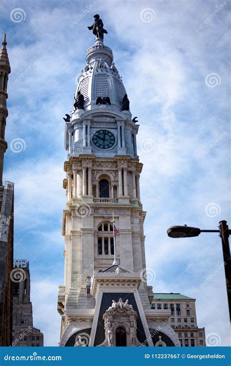 The William Penn Statue on Philly City Hall Editorial Photography ...