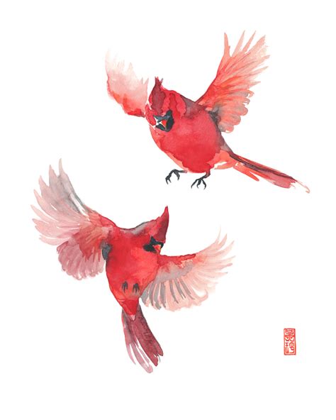 Flying Cardinal Drawing at GetDrawings | Free download