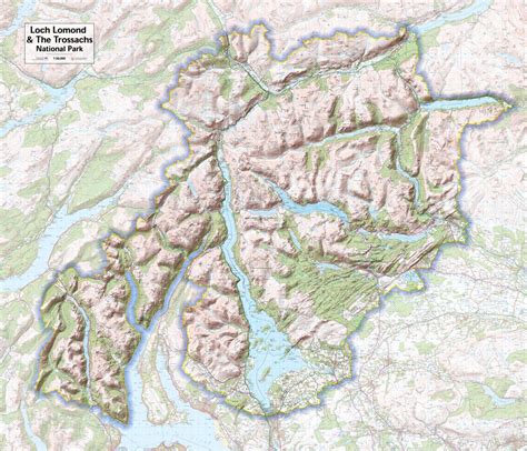 Loch Lomond & The Trossachs National Park - Map Poster from Love Maps On...