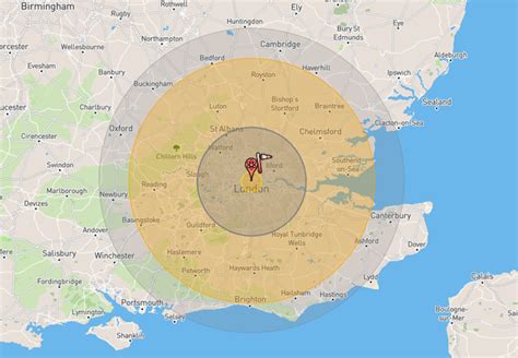 Tsar bomba radius map - hereWas