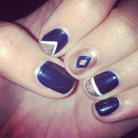 blue white and gold #nails #nailart Gold Nails, Shellac, Hair And Nails, Nailart, Hair Makeup ...