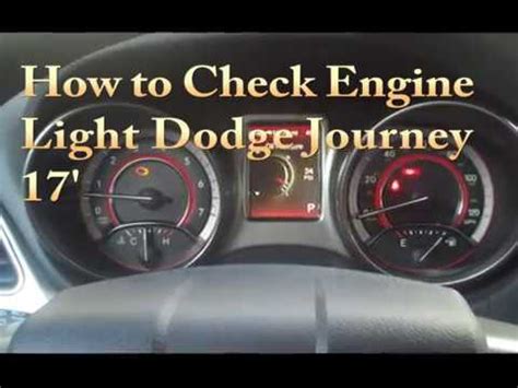 How to Check Engine Light Dodge Journey (17') - YouTube