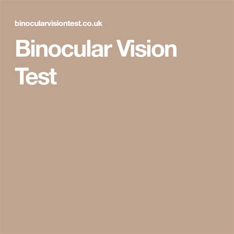 Binocular Vision Test | Binocular vision disorder, Vision disorders ...