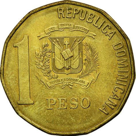 Coin, Dominican Republic, Peso, 1997, , Brass, KM:80.3 | North & Central American and Caribbean ...