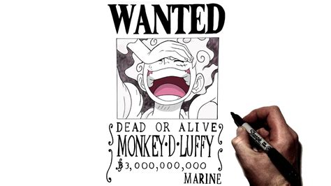 How to Draw Luffy (Wanted Poster) | Step By Step | One Piece - YouTube