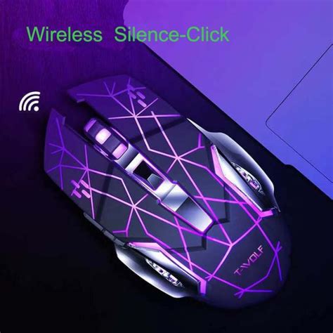 Wireless Bluetooth Mouse Gaming Office Home Charging Mice 7 Breathing Light Glowing for PC ...