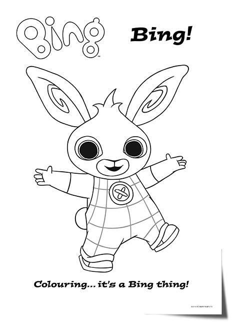 bing bunny colouring pages