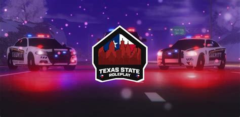 two police cars driving down a street with lights on and texas state ...