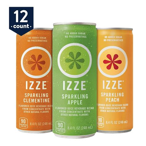 IZZE Sparkling Juice, 3 Flavor Variety Pack, 8.4 oz Cans, 12 Count - Walmart.com - Walmart.com