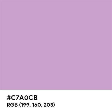 Lavender CMYK color hex code is #C7A0CB