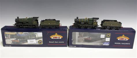 Two Bachmann Branch-Line gauge OO locomotives and tenders, comprising No. 32-300DC Collett goods, la