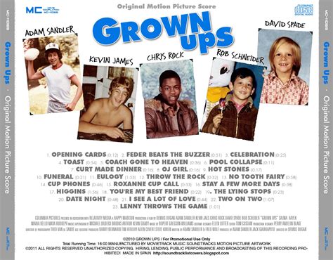 Soundtrack List Covers: Grown Ups (Rupert Gregson-Williams)