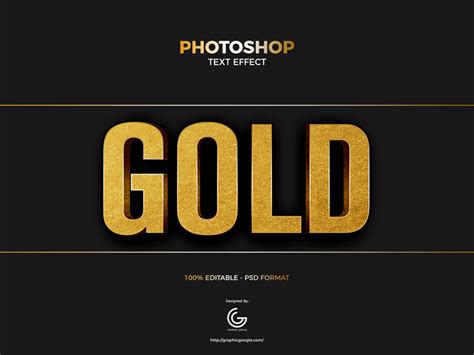 Free Gold Foil Photoshop Text Effect - Graphic Google - Tasty Graphic ...