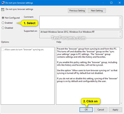 Enable or Disable Sync Microsoft Edge Settings in Windows 10 | Tutorials