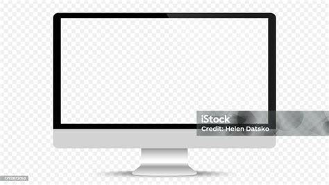 Computer Screen Vector Illustration Monitor Stock Royalty Free Vector ...