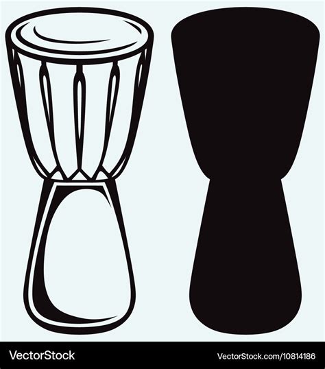 African drum Royalty Free Vector Image - VectorStock