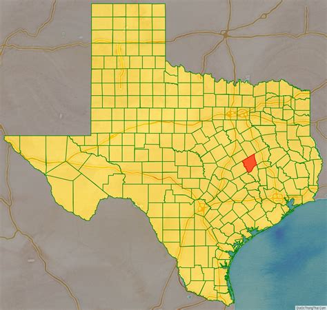 Map of Robertson County, Texas - Thong Thai Real