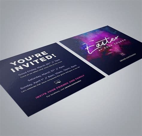 Easter Invite Cards Church - Elena Invitation Card