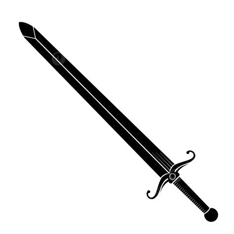 Big Sword Silhouette, Sword, Sword Silhouettes, Cartoon Sword PNG ...