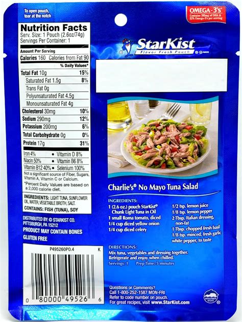 34 Starkist Tuna Nutrition Label - Labels Database 2020