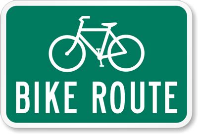 Bike Route Sign, SKU: K-4322