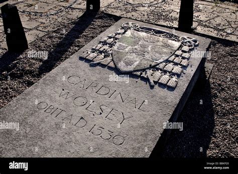 Cardinal Wolsey grave, Abbey Park, Leicester, Leicestershire Stock ...