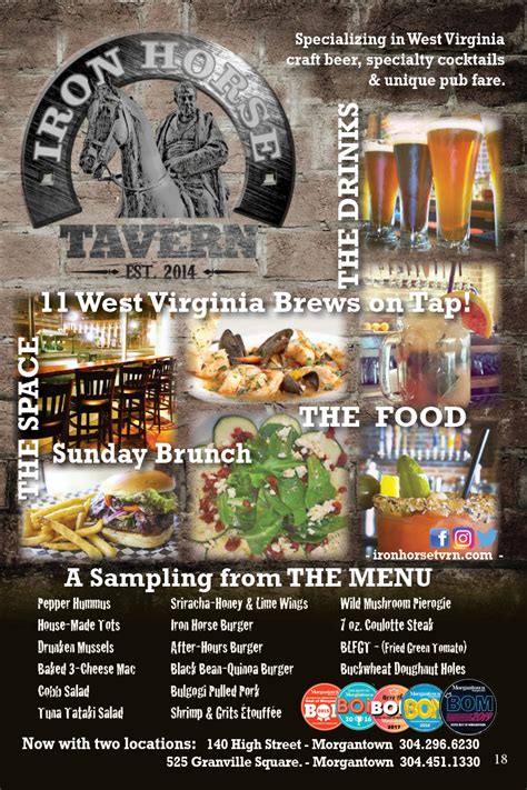 Iron Horse Tavern – Morgantown's Menu Guide