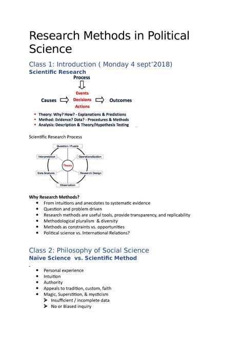 Research Methods in Political Science - Research Methods in Political Science Class 1 ...