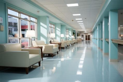 Premium AI Image | interior of a new Hospital building