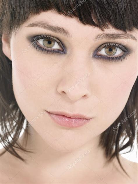 Heavy Eye Makeup Young Woman With Heavy Eye Makeup Stock Photo Londondeposit - makeuptu.com