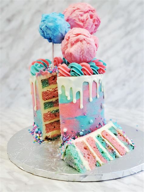 Cotton Candy Cake, Cotton Candy Buttercream, Cotton Candy Toppers and some Fancy sprinkles 😍 : r ...