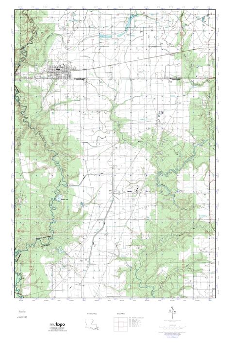 MyTopo Basile, Louisiana USGS Quad Topo Map