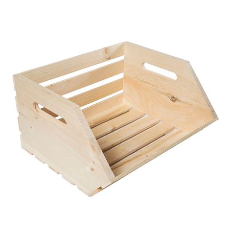 Crates & Pallet 13.25 in. x 15.625 in. x 9.25 in. Vegetable Wood Crate ...