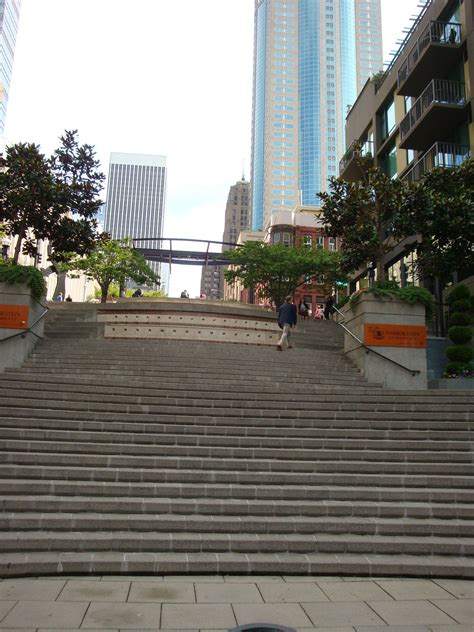 Seattle - Harbor Steps (looking up from halfway point) | Favorite places, Seattle, Skyscraper