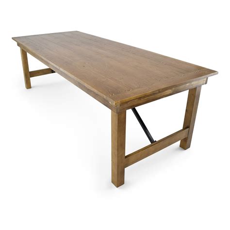 Buy EventStable Solid Pine Wood Folding Farm Table - 8' x 40 ...