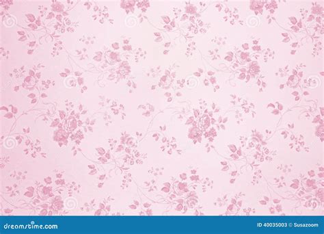 Light Pink Vintage Floral Wallpaper