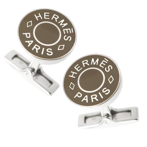 Hermes Enamel logo Cufflinks at 1stDibs | hermes cufflinks, hermes cuff ...