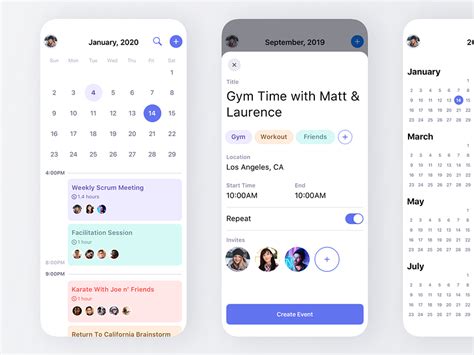 Calendar App by Isaac Sanchez on Dribbble