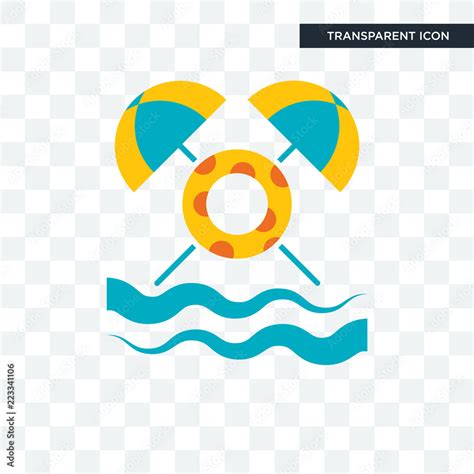 pool party vector icon isolated on transparent background, pool party ...