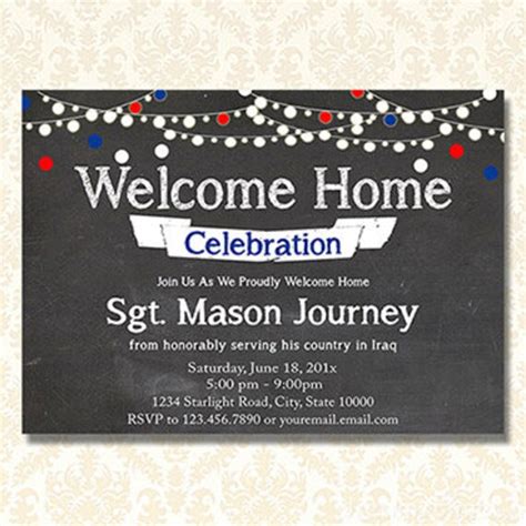 Military Welcome Home Party Invitation Printable Homecoming