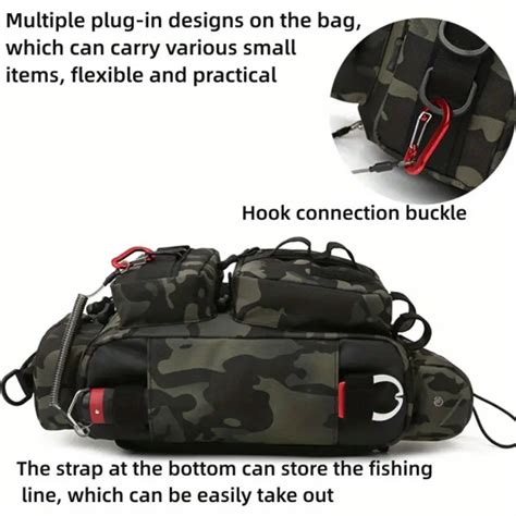 Fishing Backpack Tackle Sling Bag Fishing Shoulder Bag Rod - Temu