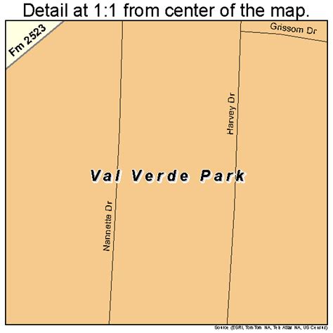 Val Verde Park Texas Street Map 4874895