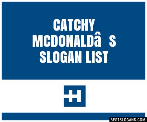 100+ Catchy Mcdonaldâ s Slogans 2024 + Generator - Phrases & Taglines