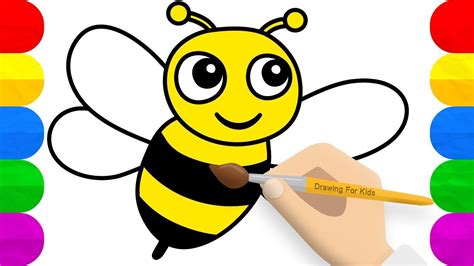 How to Draw Bee? - Bee Drawing - Bee Coloring - YouTube