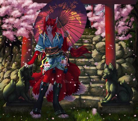 Kitsune and the shrine by T0xicEye on DeviantArt