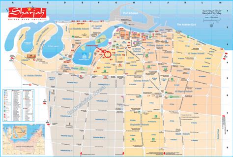 Sharjah United Arab Emirates Tourist Map - Sharjah • mappery